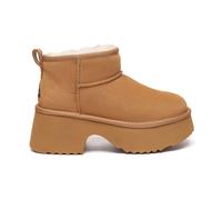 EverAu Australia Women's Real Sheepskin Women Nicobar 3-Way Style Platform Mid Boots with EVA Sole in Brown | Size: 4 EverAu Australia Brown 4