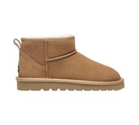 EVERAU Women Finch Ultra Mini Classic Boots Womens Warm Ankle Winter Sheepskin Suede Water Resistant Boots, Chestnut, UK WOMEN 4/UK MEN 4