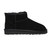 EVERAU Women Finch Ultra Mini Classic Boots Womens Warm Ankle Winter Sheepskin Suede Water Resistant Boots, Black, UK WOMEN 4/UK MEN 4