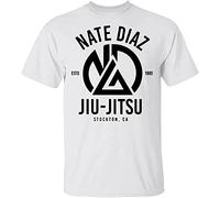 EVERBAB Johnnie Nate Diaz T-Shirt Nate Diaz Jiu Jitsu Men's Trend White 3XL