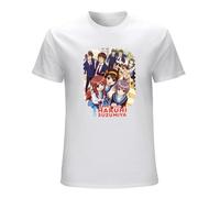 EVERBAB Men's The Melancholy of Haruhi Suzumiya Anime T-Shirt Unisex White XL