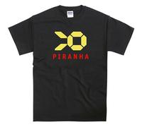 EVERBAB Men's Wipeout Inspired Piranha T-Shirt Cotton Short Sleeve Shirt Black 3XL