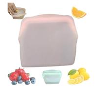 Everbag Silicone Food Storage Bags, Reusable Leak-Proof Upright Freezer Bags, Odour-Proof & High Temperature Resistant(Pink,600ML)