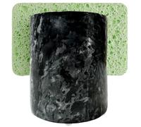 EVERBBKING Marble Sponge Holder Sink Sponge Caddy for kichen counter Drying Rack for Sink Organizer Black Modern Stone Kitchen Sink Caddy