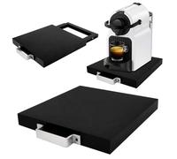 EVERBBKING Wood Appliance Slider with Rolling Wheels - Coffee Maker Stand for Kitchen Counter Organization - Fits Air Fryer, Mixer, Toaster - Smooth Glide Tray