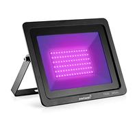 Everbeam 365nm 100W UV LED Black Light - High Performance LED Bulbs, IP66 Waterproof - Ultraviolet Flood Lighting for Aquarium, Indoor or Outdoor Parties, Stage - Party Supplies, Halloween Decorations