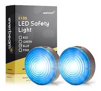 Everbeam E100 LED Safety Lights for Walking at Night - Waterproof Bike LED Light Excellent for Runners, Cycling, Dog Walking, Kayaking-Bright Clip, Many Straps For Wearing - 2 Pack, Blue