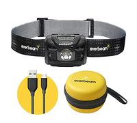Everbeam H6 Switch LED Headlamp Head Torch, Dual Power 1200mAh Rechargeable Battery / 3 AAA Batteries, Motion Sensor, Ultra Bright 680 Lumens, 45 hrs Runtime, USB Headlight Flashlight, Waterproof