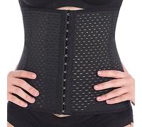 Everbellus Breathable Latex Corset Training Waist Cincher Women Black Small