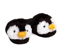 Everberry Fuzzy Penguin Slippers - Plush Penguin Animal Slippers Black