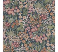 Everbloom Navy Multi Wallpaper - Retro Vintage Flowers Botanical - Romantic Feature Wall - Paste The Paper