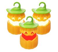 EverBrite 3-Pack Halloween Pumpkin Lanterns, Two Color Changing