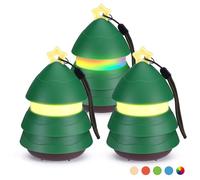 EverBrite Christmas Tree Lanterns 3 Pack, 5 LED Light Modes, Green, AAA Batteries Included, Not Waterproof