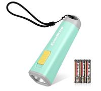 EverBrite Mini LED Flashlight - Lightweight (46g) Torch with Soft Yellow Light for Reading, Camping, and Emergencies - Green