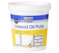 Everbuild 101 Multi-Purpose Linseed Oil Putty - Suitable for Single Pane Glass - Natural - 2kg