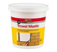 Everbuild 103 Premium Trowel Mastic - Red, 6Kg - Oil-Based Perimeter Pointing Sealant For Wood & Metal Window And Door Frames