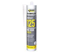 Everbuild 125C4 Everflex 125 One Hour Caulk, White, 380 ml