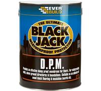 Everbuild 2 x 5 Litre DPM Liquid Damp Proof Membrane Paint Floors Walls 908 Black Jack