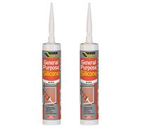 Everbuild 2 X General Purpose Silicone Black 310ml EVBGPSBL