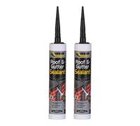 Everbuild 2 X Roof & Gutter Sealant Black 310ml EVBROOFBL