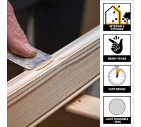 Everbuild 2Part High Performance Wood Filler - Fast Drying - Weatherpr