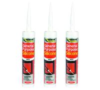Everbuild 3 X General Purpose Silicone Clear 310ml EVBGPSCL