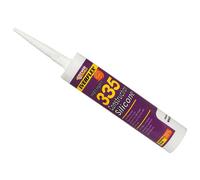 Everbuild 335 Construction Silicone White 295Ml Everbuild White