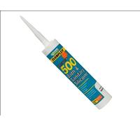 Everbuild 3x 500WH Bath and Sanitary Silicone Sealant 500 310 ml - White