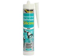 Everbuild 5 X SHOWWE C3 Showerproof Bathroom Silicone Sealant - White