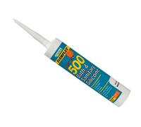 Everbuild 500 Bath & Sanitary Silicone Sealant Translucent 290Ml in White Everbuild White