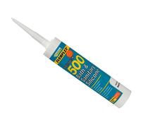 Everbuild 500 Bath & Sanitary Silicone Sealant White 290Ml Everbuild White