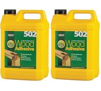 Everbuild 502 All Purpose Weatherproof Wood Adhesive - Suitable for typical Wood Bonding Applications - 5 Litre (Pack of 2)