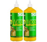 Everbuild 502 All Purpose Weatherproof Wood Adhesive - Suitable for typical Wood Bonding Applications - 1 Litre (Pack of 2)