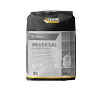 Everbuild 700 TileSet Universal Waterproof Floor and Wall Tile Adhesive, White, 20 kg