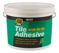 Everbuild 701 Non Slip Tile Adhesive, White, 3.75 kg