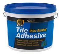 Everbuild 702 Water Resistant Tile Adhesive, Off White, 7.5 kg
