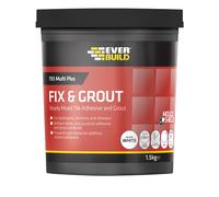 Everbuild Tile Adhesive 703 – Ready-mixed Anti-mould Water-resistant Brilliant White 1.5kg