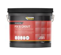 Everbuild 703 Fix & Grout Tile Adhesive - Ready Mixed, Anti-Mould, Water Resistant - 7.5kg