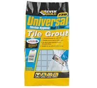 Everbuild 730 Universal Flexible Hygienic Wall and Floor Tile Grout - For Use With Joints Up to 15mm wide - Ivory - 5kg