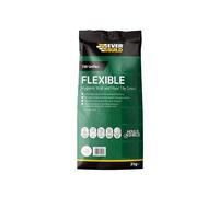 Everbuild 730 Universal Flexible Hygienic Wall and Floor Tile Grout - For Use With Joints Up to 15mm wide - White - 2.5kg