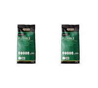 Everbuild 730 Universal Flexible Hygienic Wall and Floor Tile Grout, White, 2.5 kg (Pack of 2)