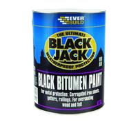 Everbuild 901 Black Bitumen Paint - 25L - Quick Drying Waterproof & Corrosion-Resistant Protective Coating For Metal - Concrete & Roofing
