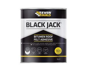 Everbuild 90401 Black Jack 904 Bitumen Roof Felt Adhesive 1 Litre Evb90401