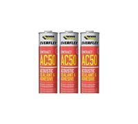 Everbuild AC50 High Strength Acoustic Sealant & Adhesive - 380ml - White AC50C4 (Pack of 3)