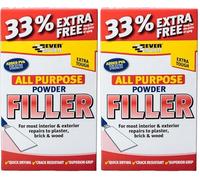 Everbuild All Purpose Powder Filler - Suitable for Interior and Exterior Use - Quick Drying - White - 600g (450g + 300g Free) (Pack of 2)