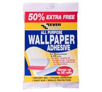 Everbuild All Purpose Wallpaper Adhesive - Contains Fungicide - High Tack - Easy-Mix Formula - 1 Box Hangs Up To 30 Rolls (20 rolls + 50% extra free)