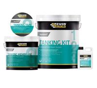 Everbuild Aquaseal Wet Room System Kit - Large Set - Complete Waterproofing Kit For Walls & Floors - 7.5M² Coverage
