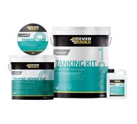 Everbuild Aquaseal Wet Room System - Flexible - Waterproof - Easy To Apply - Internal And External - Standard Kit