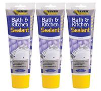 Everbuild Bath And Kitchen Acrylic Sealant, White, 200 Ml (Pack Of 3)