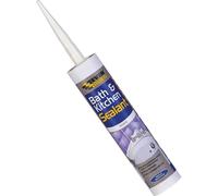 Everbuild Bath and Kitchen Acrylic Sealant - Anti Mould Formulation - White - 290ml cartridge